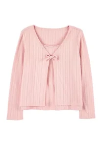 Girls 4-6x Pink Cardigan Set