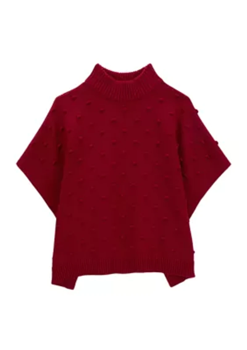 Girls 4-6x Poncho Sweater