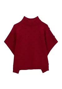 Girls 4-6x Poncho Sweater