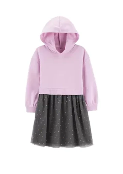 Girls 4-6x Tulle Hoodie Dress