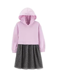 Girls 4-6x Tulle Hoodie Dress