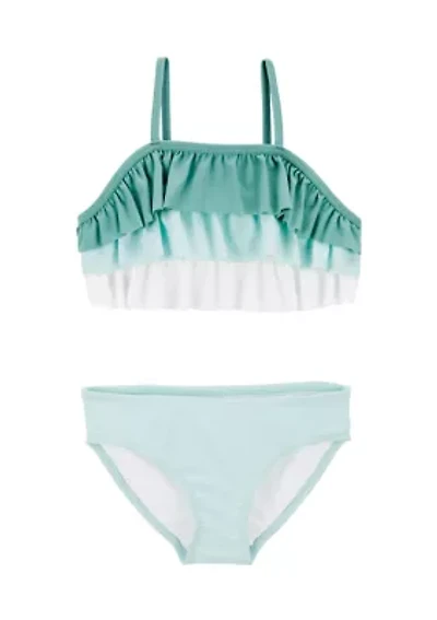 Girls 4-6x Ruffle Two Piece Swimsuit