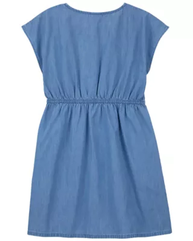 Girls 4-6x Button Front Dress