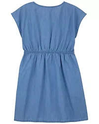 Girls 4-6x Button Front Dress