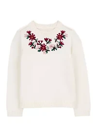 Girls 4-6x Embroidered Sweater