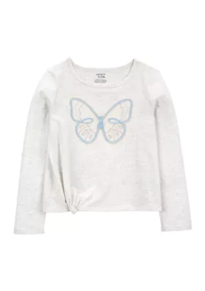 Girls 4-6x Tie Front Graphic T-Shirt