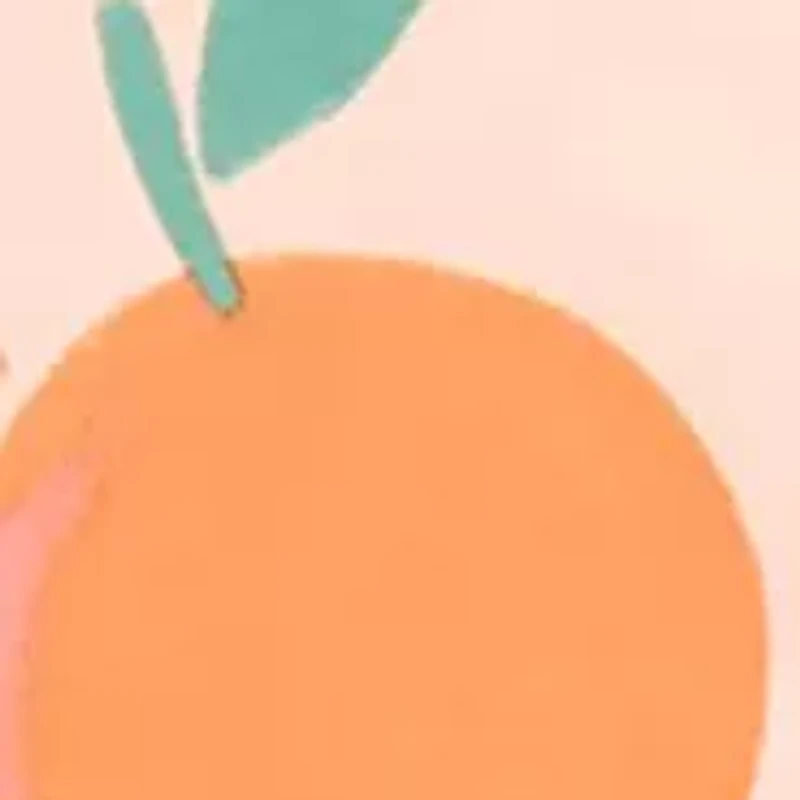 Girls 7-16 Orange Printed Rashguard Swim Set