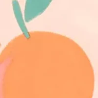 Girls 7-16 Orange Printed Rashguard Swim Set