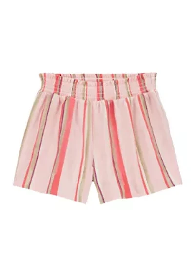 Girls 4-14 Stretchy Paper Bag Printed Shorts