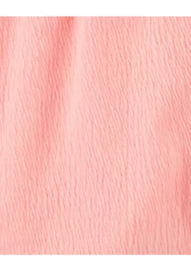 Girls 4-8 Smocked Tie Tank Top and Shorts Set