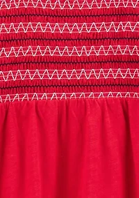 Girls 7-16 Sleeveless Smocked Yoke Dress