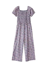 Girls 4-6x Printed Knit Jumpsuit