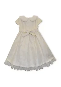 Girls 7-16 Dress with Fur Collar