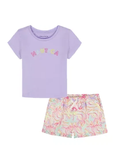 Girls 4-6 Tropical T-Shirt and Shorts Set