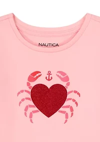 Girls 4-6 Crab T-Shirt and Gingham Shorts Set