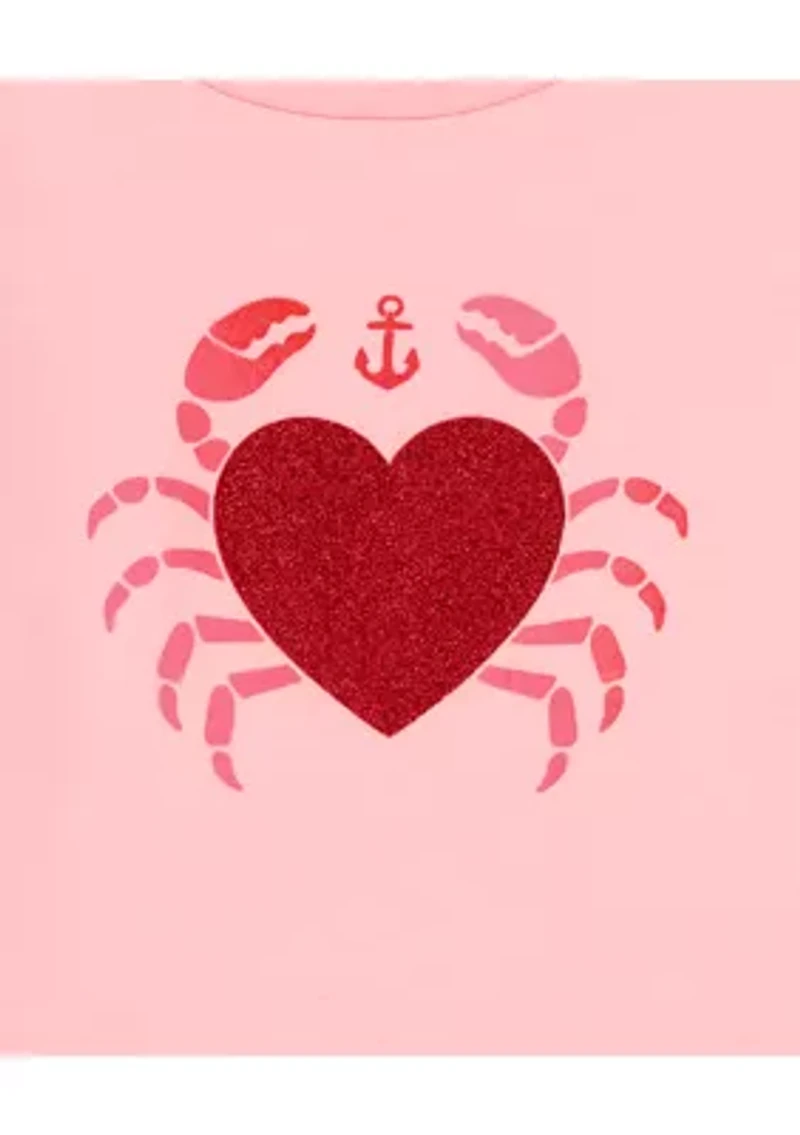 Girls 4-6 Crab T-Shirt and Gingham Shorts Set