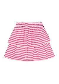 Girls 4-6x Striped Shirt and Flounce Skort Set