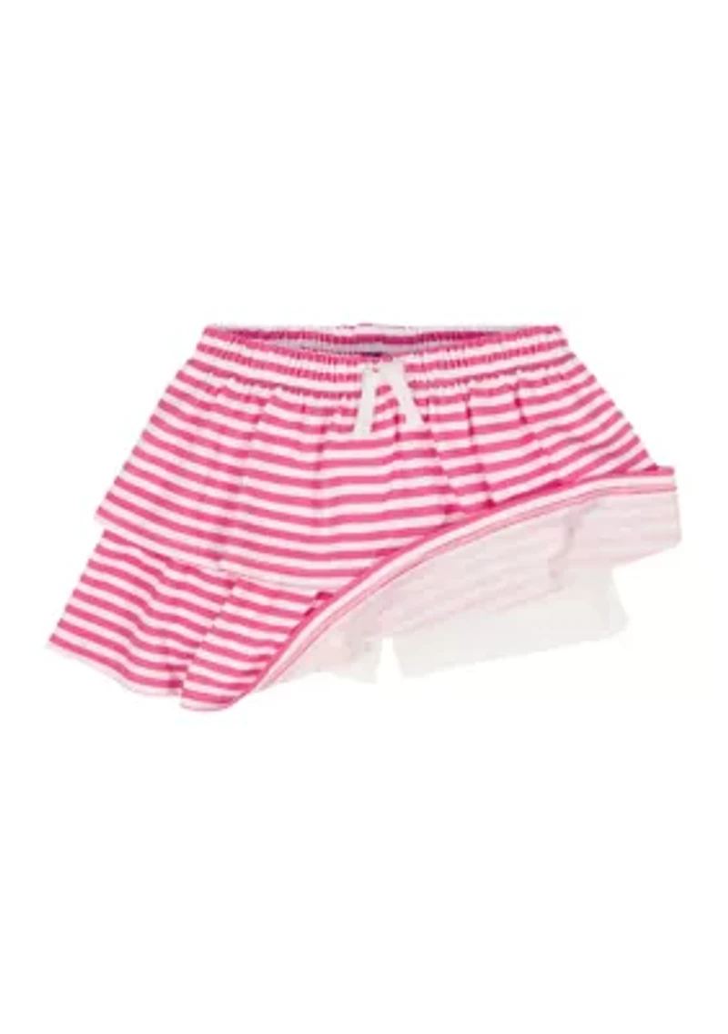 Girls 4-6x Striped Shirt and Flounce Skort Set