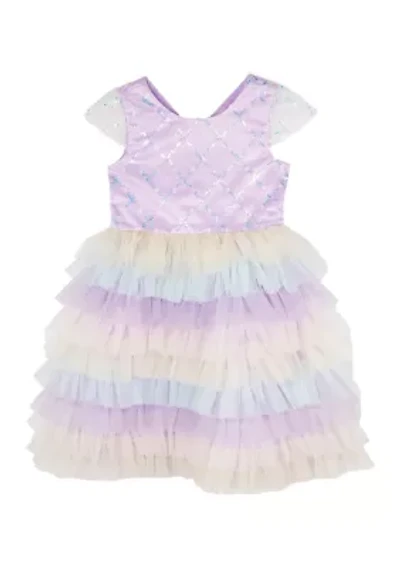 Girls 4-6x Rainbow Tiered Dress