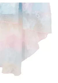 Girls 4-6x Butterfly Mesh Hi Low Dress