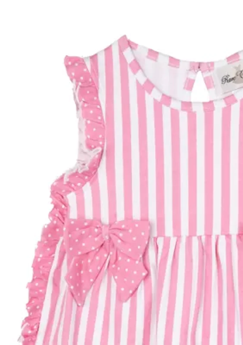 Girls 4-6x Stripe Top and Leggings Set