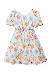 Girls 4-6x Floral Cotton Party Dress