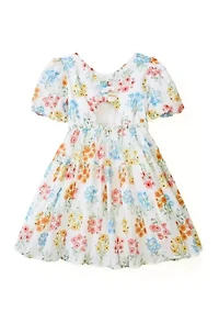 Girls 4-6x Floral Cotton Party Dress