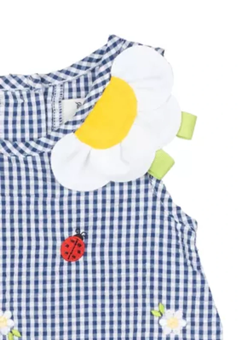 Girls 4-6x Seersucker Top and Ruffle Leggings Set