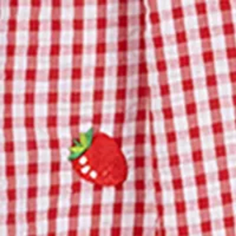 Girls 4-6x Berry Seersucker Top and Ruffle Leggings Set