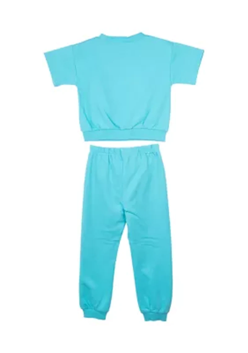 Girls 4-6x French Terry Top and Joggers Set
