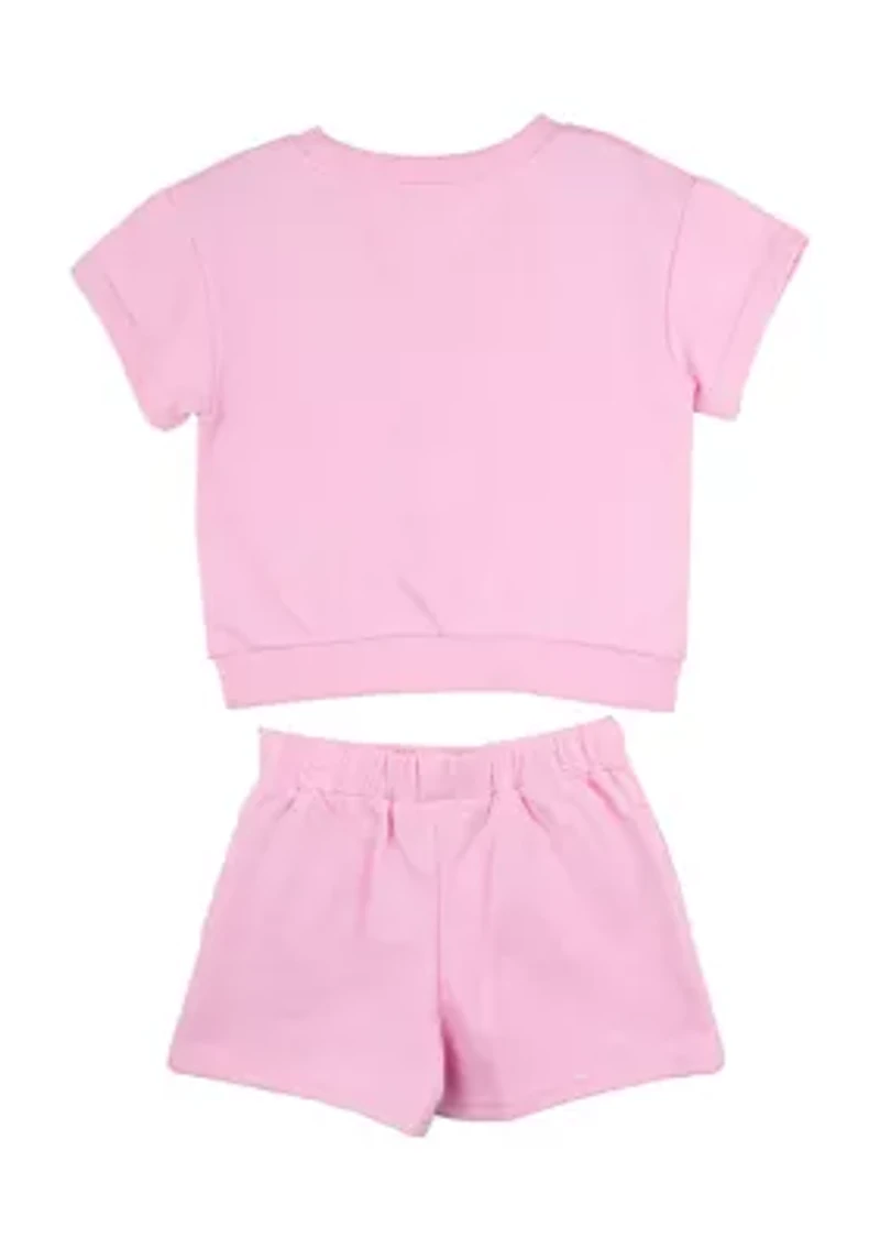 Girls 4-6x Pink Icon Top and Shorts Set
