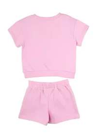 Girls 4-6x Pink Icon Top and Shorts Set