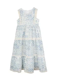 Girls 4-6x Sleeveless Printed Maxi Dress