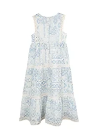 Girls 4-6x Sleeveless Printed Maxi Dress