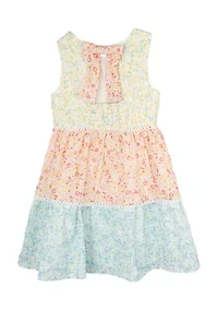 Girls 4-6x Mixed Tiered Eyelet Dress