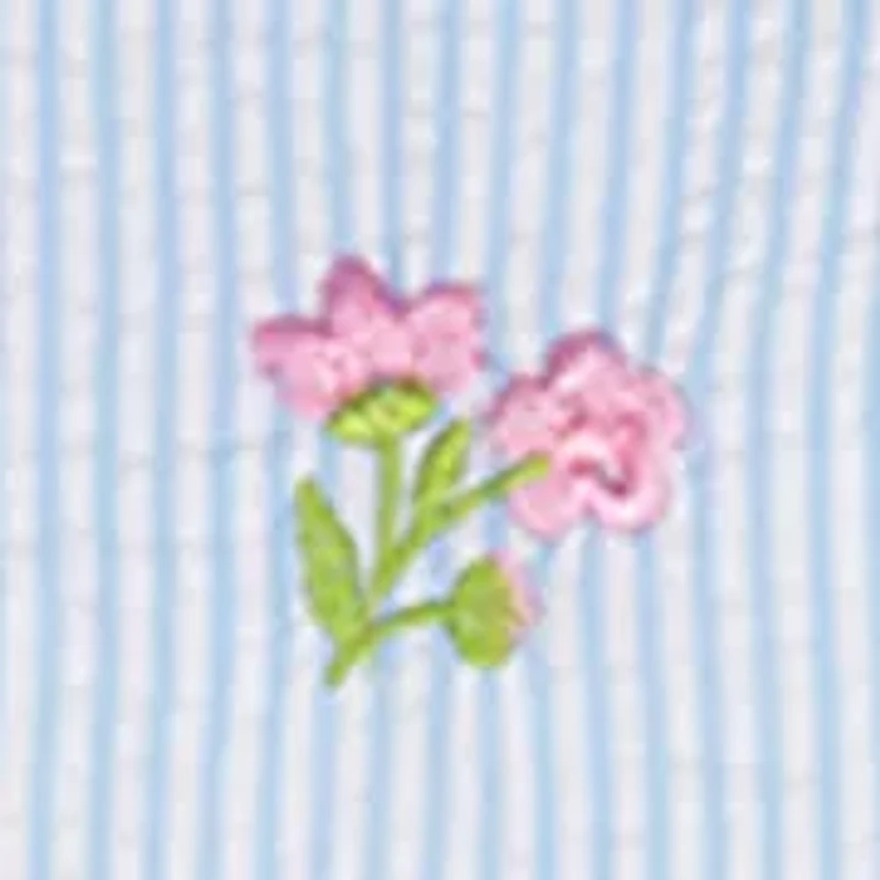 Girls 4-6x Embroidered Seersucker Dress
