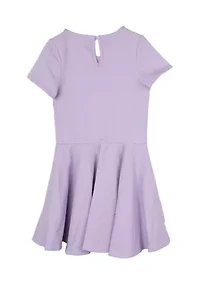 Girls 4-6x Smiley Printed Dress with Crossbody Bag
