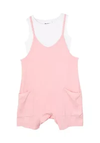 Girls 4-6x Knit Romper and T-Shirt Set