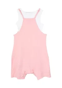 Girls 4-6x Knit Romper and T-Shirt Set