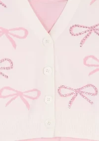 Girls 4-6 Bow Sweater and Pink Jeans Set
