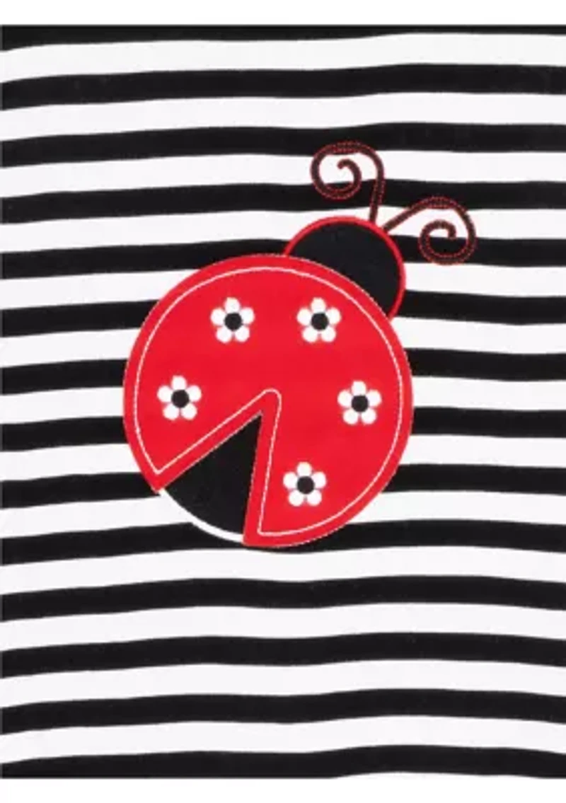 Girls 4-6 Striped Ladybug Top and Polka Dot Leggings