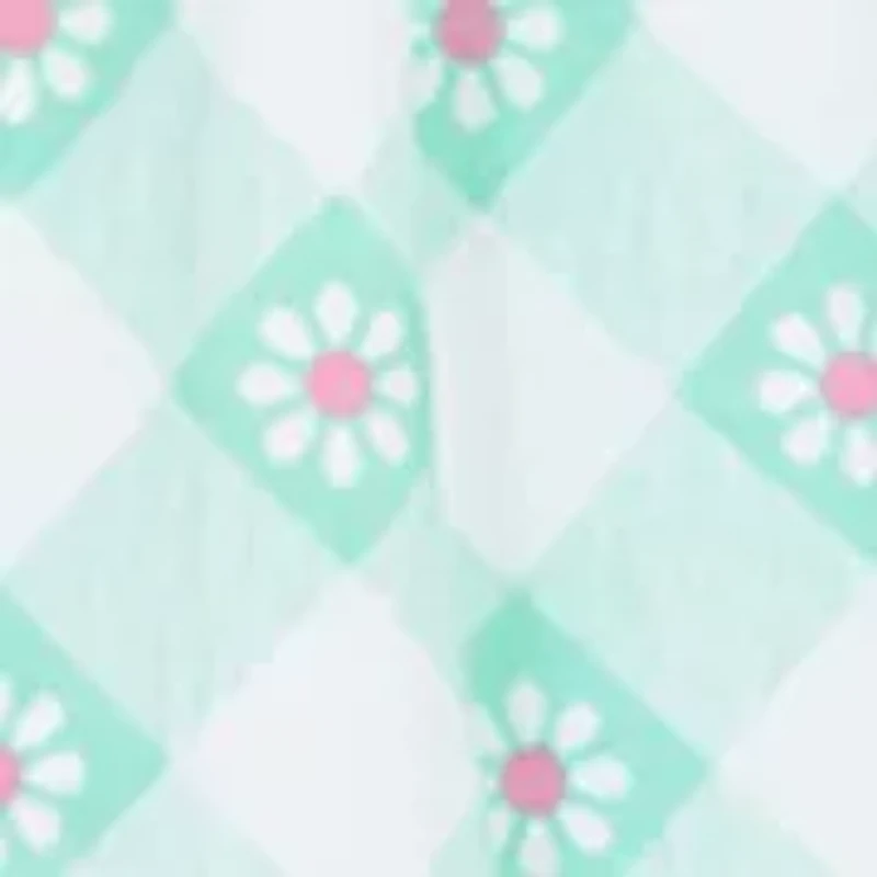 Girls 4-6 Check Striped Interlock Set