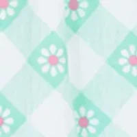 Girls 4-6 Check Striped Interlock Set