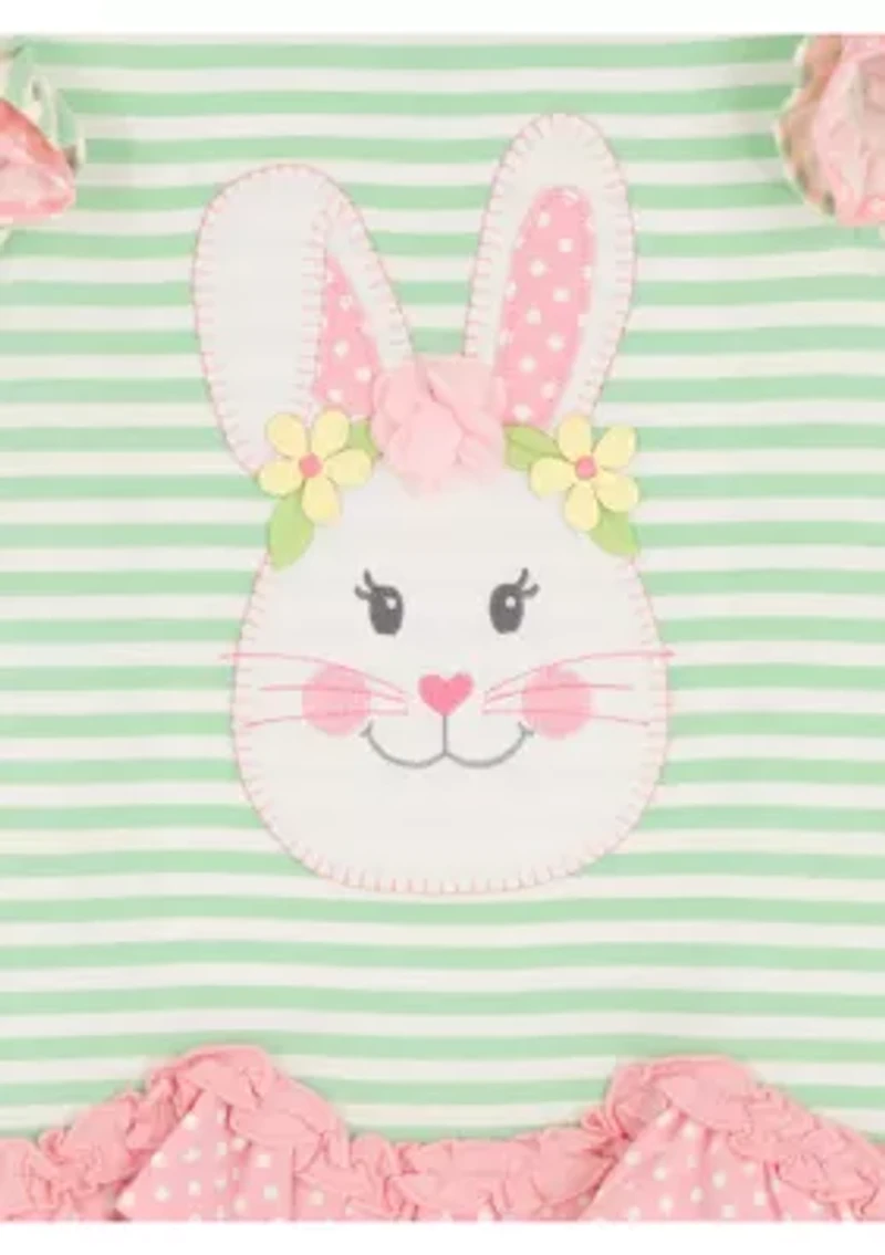 Girls 4-6x Striped Bunny Shirt and Leggings Set