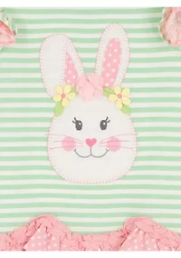 Girls 4-6x Striped Bunny Shirt and Leggings Set