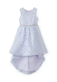 Girls 4-6 Glitter Lace Hi Low Dress