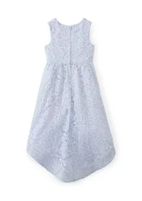 Girls 4-6 Glitter Lace Hi Low Dress