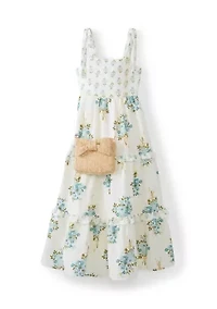 Girls 4-6x Mixed Floral Maxi Dress
