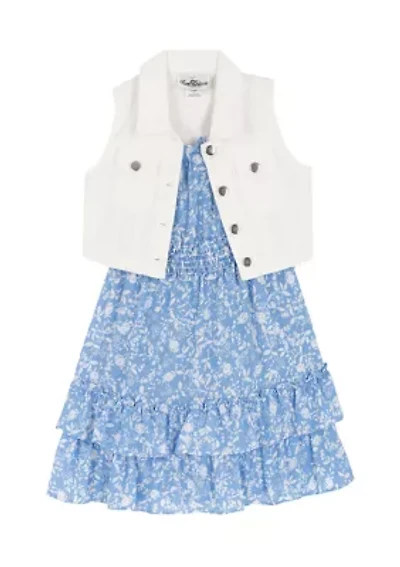Girls 4-6 Denim Vest Dress
