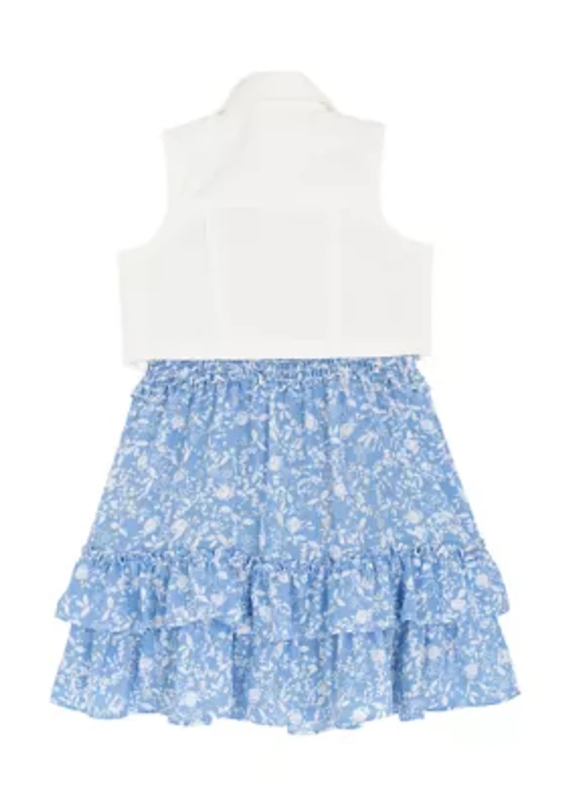 Girls 4-6 Denim Vest Dress